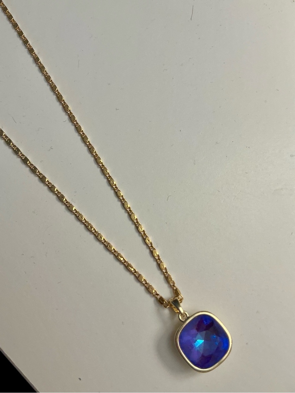 Swarovski Necklace Fancy Cushion Cut Crystal Necklace 925 Sterling Silver Gold - Picture 8 of 8